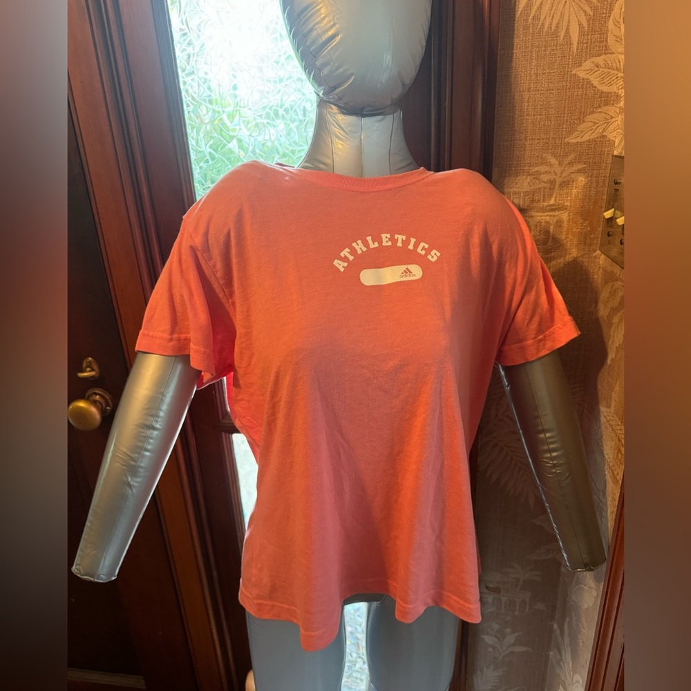 VINTAGE Adidas Shirt Adult Large Pink Graphic Tee Short Sleeve Tee Women’s 90s L